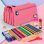 Estuche Portatodo Cuádruple Grafoplás Bits Bobs Rosa Claro