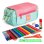 Estuche escolar triple Grafoplás Kuru con material escolar incluido rosa