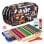 Astuccio Triplo Milan Fingers con Materiale Scolastico Incluso, Cerniere Resistenti, 3 Scomparti