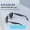 Paxa Gafas Inteligentes Altavoces Control Vocal Protection UV Noires