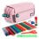 Estuche Triple ColePack BitsBobs Grafoplás Rosa Soft con Material Escolar