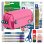 Estuche Triple Grafoplás BitsBobs con Material Escolar Incluido Rosa