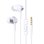 Auriculares Baseus ENCOK HZ11 com cabo 3,5 mm para chamadas e desporto brancos
