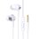 Auriculares Baseus ENCOK HZ11 com cabo 3,5 mm para chamadas e desporto brancos