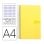 Quaderno Spirale A4 Liderpapel 80 pagine 90gr Giallo