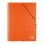 Cartella Liderpapel Formato Folio Prolungato Arancione con Chiusura Elastica