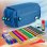 Estuche Escolar Triple Grafoplás BitsBobs con 40 Utensilios Incluidos Azul