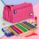 Estuche Portatodo Cuádruple Grafoplás Bits and Bobs Rosa