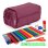 Astuccio Triplo Colepack Eco Officebox Viola con Materiale Scolastico Incluso