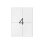 Etiquetas Adhesivas Q-Connect KF10660 A4 4 Etiquetas 105x148.5 mm Blancas