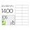 Etiquetas Adhesivas Q-Connect KF10655 A4 14 Etiquetas 105x42 mm Copia Laser Inkjet