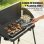 Outsunny Barbacoa De Gas Portátil 2 En 1 7 Kw Con Patas Desmontables