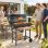 Outsunny Barbacoa De Carbón Portátil Con Asador Eléctrico Estantes Plegables