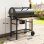 Outsunny Barbacoa De Carbón Portátil Con Asador Eléctrico Estantes Plegables