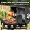 Outsunny Barbacoa De Carbón Portátil Con Asador Eléctrico Estantes Plegables