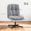 Homcom Butaca De Salón Giratorio 360° Altura Ajustable Asiento Ancho Gris Claro
