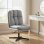 Homcom Butaca De Salón Giratorio 360° Altura Ajustable Asiento Ancho Gris Claro