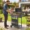 Outsunny Barbacoa De Gas Bbq Gas Con 2 Quemadores 5 Kw Con Termómetro