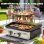 Outsunny Barbacoa De Gas Con 2 Quemadores 5 Kw Plancha Rejilla Calentadora