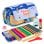 Estuche Triple Milan Blue Odyssey con Material Escolar de 40 Piezas