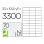Etiquetas Adhesivas Q-Connect KF10640 A4 33 Etiquetas 70x25 mm Copia Laser Inkjet