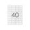 Etiquetas Adhesivas Q-Connect A4 40 Etiquetas 52,5x29,7 mm Blanco