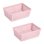 Bandejas Organizadoras Plastic Forte Multiusos Rosa Juego de 2