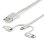 Cable USB 3 en 1 StarTech Trenzado 1 m USB-A a Lightning USB-C Micro-USB Plata