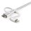 Cable USB 3 en 1 StarTech Trenzado 1 m USB-A a Lightning USB-C Micro-USB Plata
