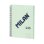 Cuaderno A4 Espiral Tapa Dura Milan 430 Cuadriculado 80 Hojas 95gr Verde