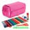 Estuche Triple de 3 Cremalleras Officebox Colepack Eco Material Escolar Incluido Fuscia