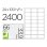 Etiquetas Adhesivas Q-Connect KF10639 A4 24 Etiquetas 66x33.9 mm Blanco