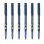 Penna Roller Pilot V7 Hi-tecpoint 0.7 mm Blu Set da 6