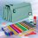 Estuche Escolar Cuádruple Grafoplas Bitsbobs con 40 Utensilios Incluidos Azul Soft