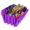 Estuche Escolar Grafoplás Bits and Bobs Cuádruple Violeta Expandible