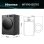 Lavadora Hisense WF1I9042BTP2 Carga Frontal 9 Kg 1400 rpm A Negra con Tecnología Inverter y Vapor