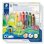 Staedtler Noris Junior - Lot de 6 crayons de couleur 3 en 1 extra-épais avec taille-crayon offert