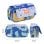 Estuche Triple Milan Blue Odyssey con Material Escolar Incluido