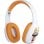 Auriculares Konix Naruto inalámbricos Bluetooth 5.3 gaming con micrófono y cable 3,5 mm naranja y blanco