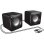 Colunas Techly com fio 3W USB e jack 3,5 mm pretas