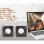 Colunas Techly com fio 3W USB e jack 3,5 mm pretas