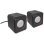 Colunas Techly com fio 3W USB e jack 3,5 mm pretas