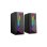 Haut-parleurs C-Tech 2 voies filaires 6W avec rétroéclairage et USB