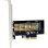 Carte d'interface InLine 76660V PCIe 3.0 M.2 NVMe 32 Gb/s avec LED intégrée
