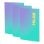 Libreta Milan A4 Cuadriculada 48 Hojas 95gr Pack 3 Unidades Turquesa