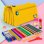 Estuche Portatodo Cuádruple Grafoplás Bits and Bobs Amarillo