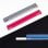 Regla y Goma Milan Metal Touch 15 cm Azul/Morado