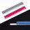 Regla y Goma Milan Metal Touch 15 cm Fucsia