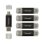 Clé USB Intenso Twist Line 32 Go USB-A et USB-C 70 Mo/s Anthracite