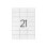 Etiquetas Adhesivas Q-Connect KF01587 Caja 100 Hojas Din A4 21 Etiquetas 63.5x38.1 mm